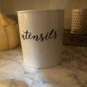 White Utensils Holder